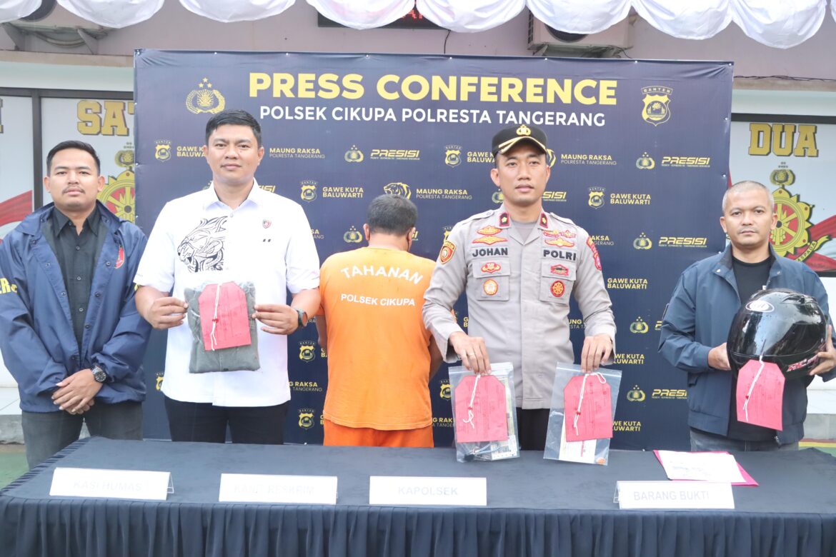 Jambret Kalung IRT, Seorang Residivis Ditangkap Polsek Cikupa Polresta Tangerang