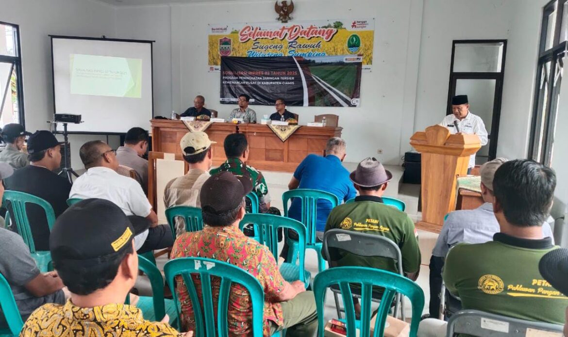 Percepat Ketahanan Pangan, BBWS Citanduy Gelar Sosialisasi Peningkatan Jaringan Irigasi di Lakbok
