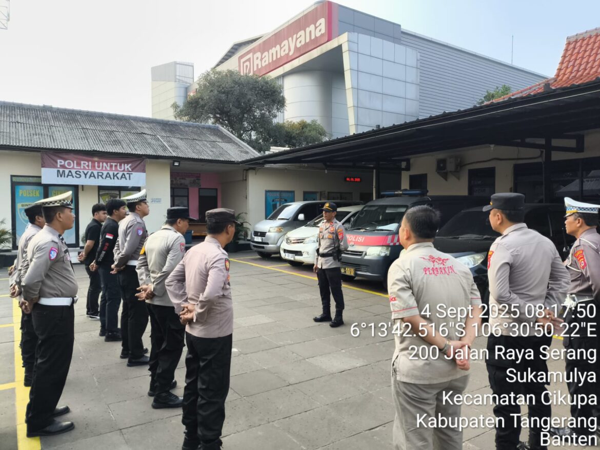 Polsek Cikupa Gelar Apel Pagi, Tekankan Kedisiplinan Personel