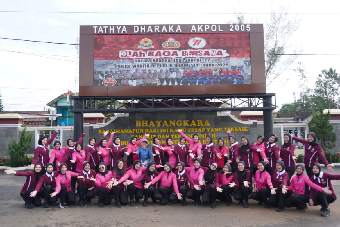 Polres Ciamis Gelar Olahraga Bersama Peringati Hari Jadi ke-77 Polwan RI