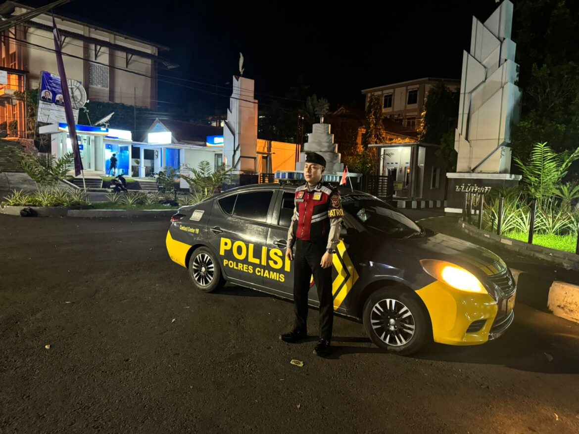 Antisipasi Balap Liar dan Tindak Kriminalitas, Samapta Polres Ciamis Turun Ke Jalan di Malam Hari