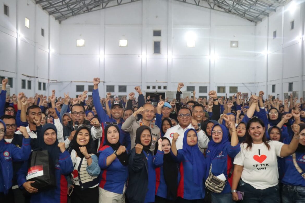 Kapolres Garut Hadiri Silaturahmi K-SPSI dan Penyerahan Sembako Dari Kapolri