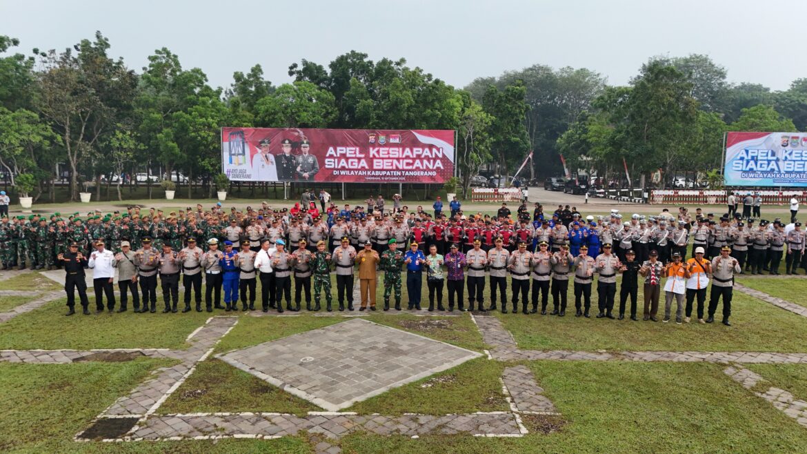 Masuki Musim Penghujan, Polresta Tangerang dan Forkopimda Gelar Apel Kesiapsiagaan Bencana