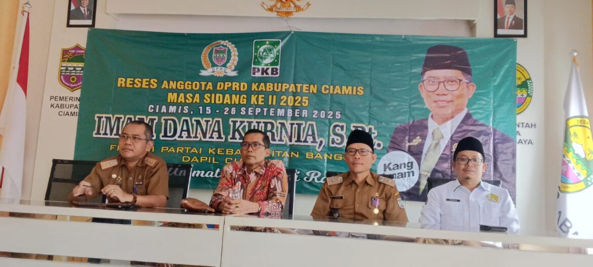 Polsek Rajadesa Polres Ciamis Monitoring Reses Anggota DPRD Ciamis Fraksi PKB di Desa Sirnabaya