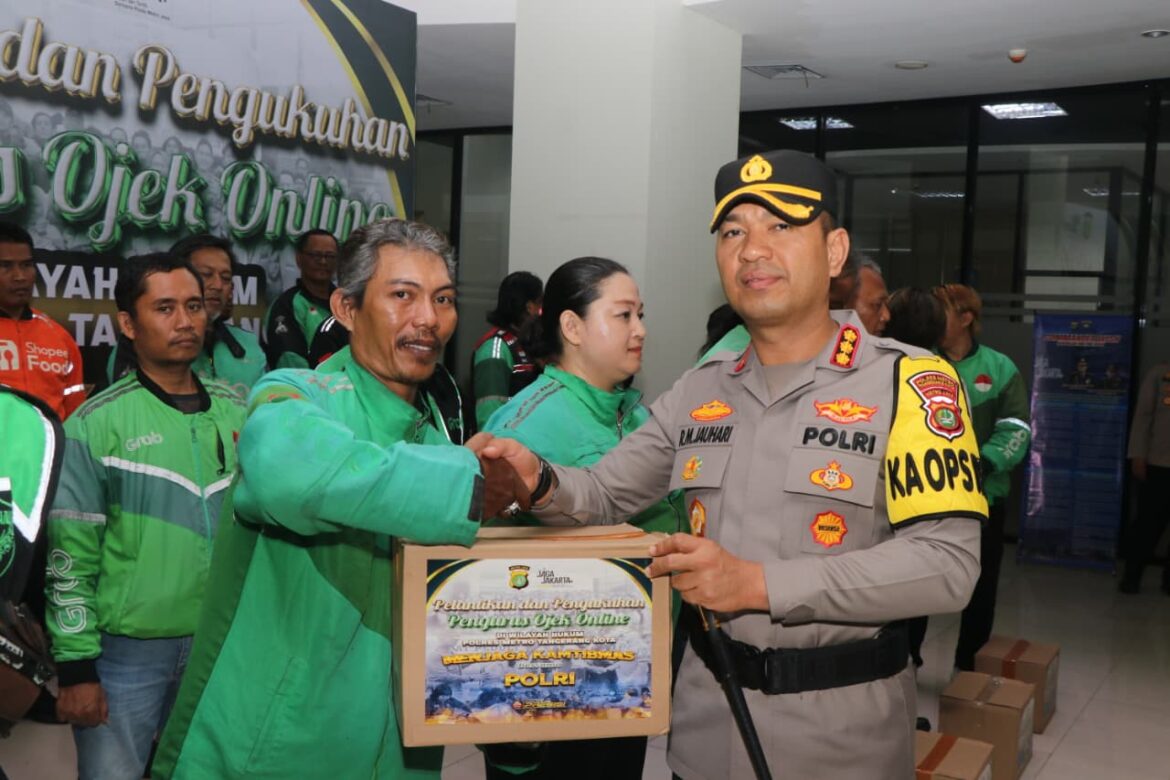 Pelantikan dan Pengukuhan Pengurus Ojek Online di wilayah hukum Polres Metro Tangerang Kota