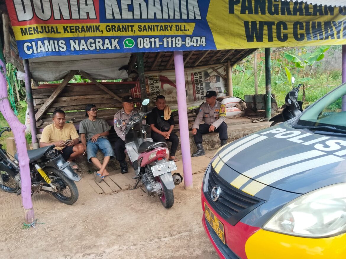 Jaga Harkamtibmas, Polsek Kawali Polres Ciamis Koorkom ke Opang di Desa Kawalimukti
