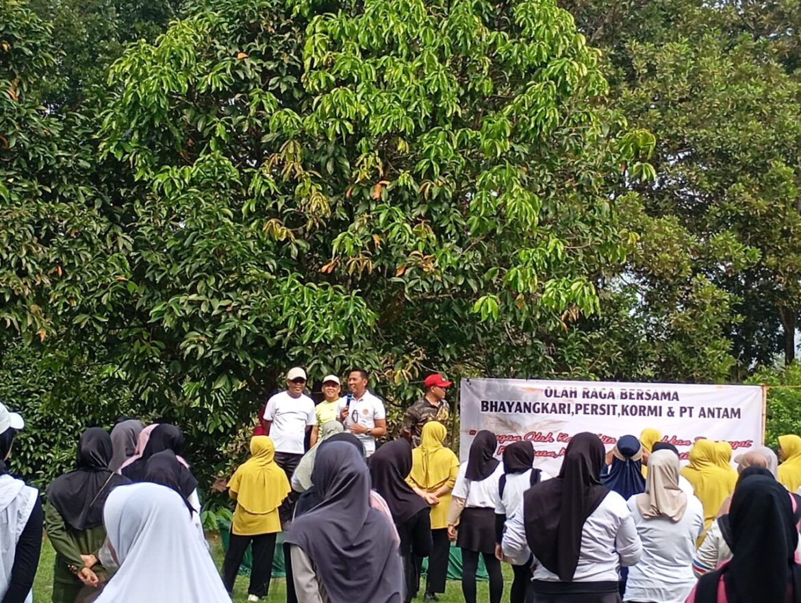 Kapolsek Nanggung Pimpin Olahraga Bersama Bhayangkari, Persit, Kormi, dan PT Antam Tbk UBPE Pongkor