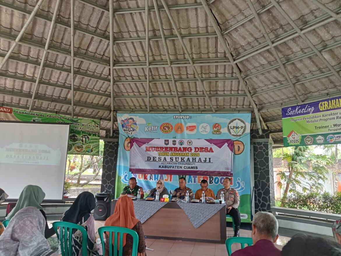 Ikuti Musdes Tingkat Desa Sukahaji, Polsek Cihaurbeuti Sampaikan Imbauan Kamtibmas