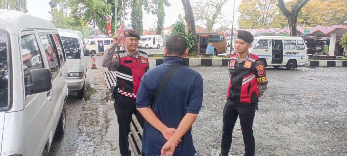 Cipkon Aksi Premanisme di Ruang Publik, Polres Ciamis Patroli ke Kawasan Terminal Ciamis