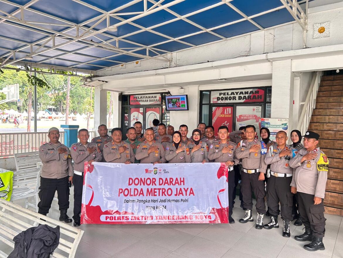 Peringati HUT Humas Polri ke-74, Sihumas Polres Metro Tangerang Kota Gelar Donor Darah