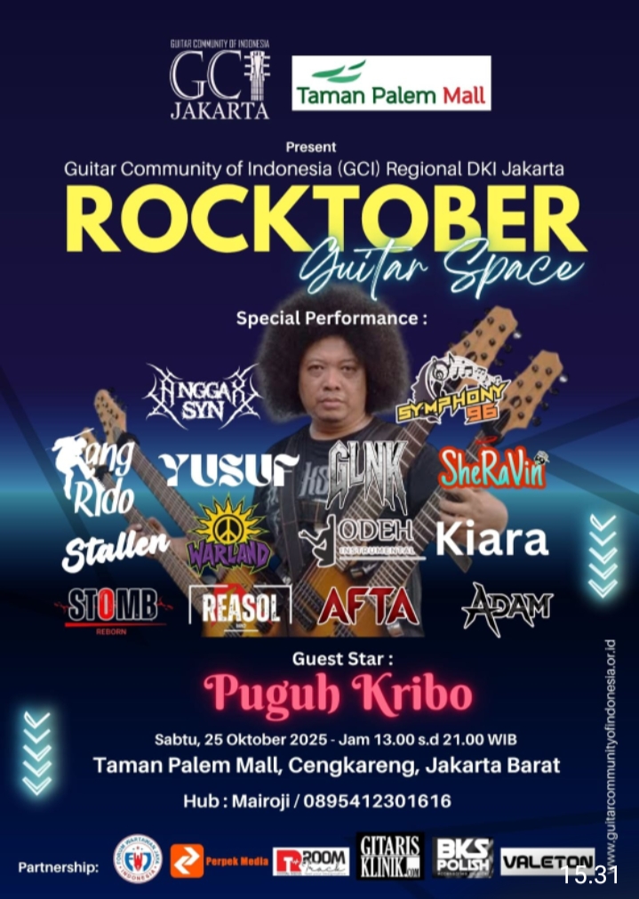 GCI Jakarta Akan Guncang Taman Palem Mall dengan Rocktober ‘Guitar Space’!