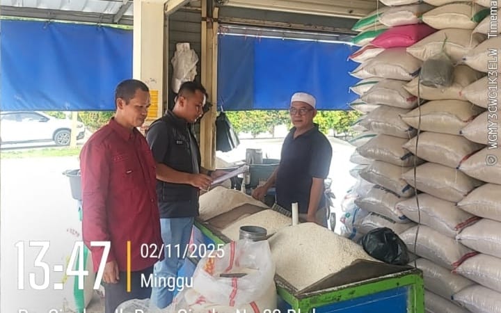 Monitoring Harga Beras, Unit Krimsus Polresta Tangerang Bareng Disperindag Tinjau Pasar Cisoka