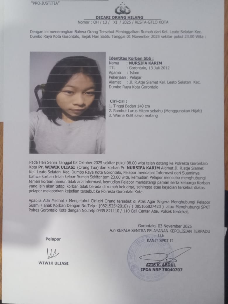 Nursifa Meninggalkan Rumah Dengan Seorang Laki Laki Kenalan Di Media sosial