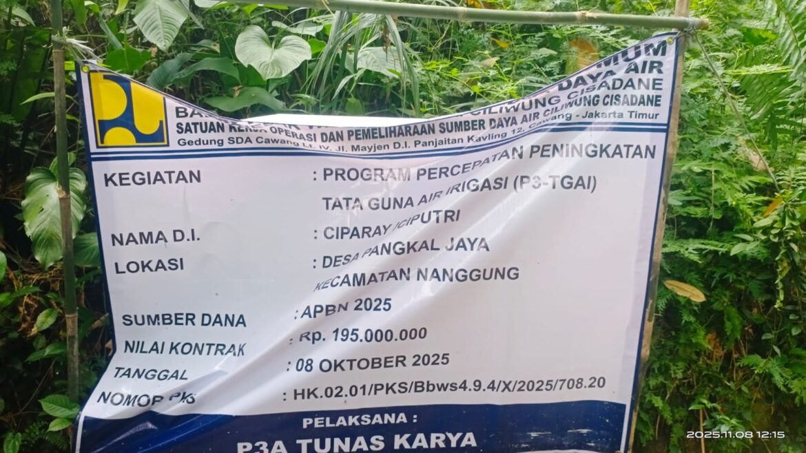 Patut Di Sidak Pembangunan Saluran Irigasi P3A Tunas Karya di Pangkal Jaya Diduga Dikerjakan Asal Jadi
