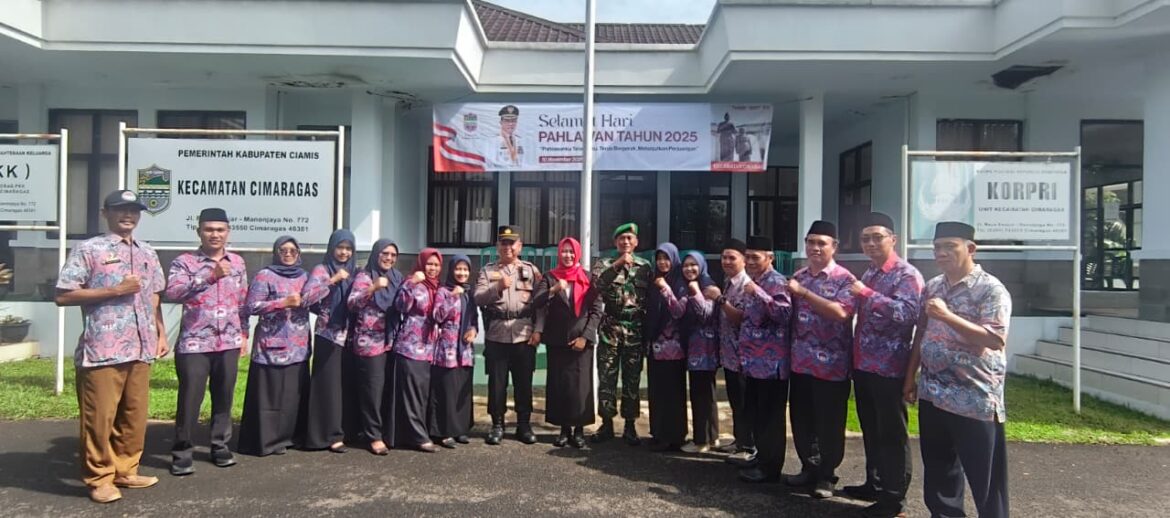 Polsek Cimaragas Hadiri dan Kawal Upacara Hari Pahlawan, Wujudkan Keamanan dan Semangat Pengabdian di Masyarakat