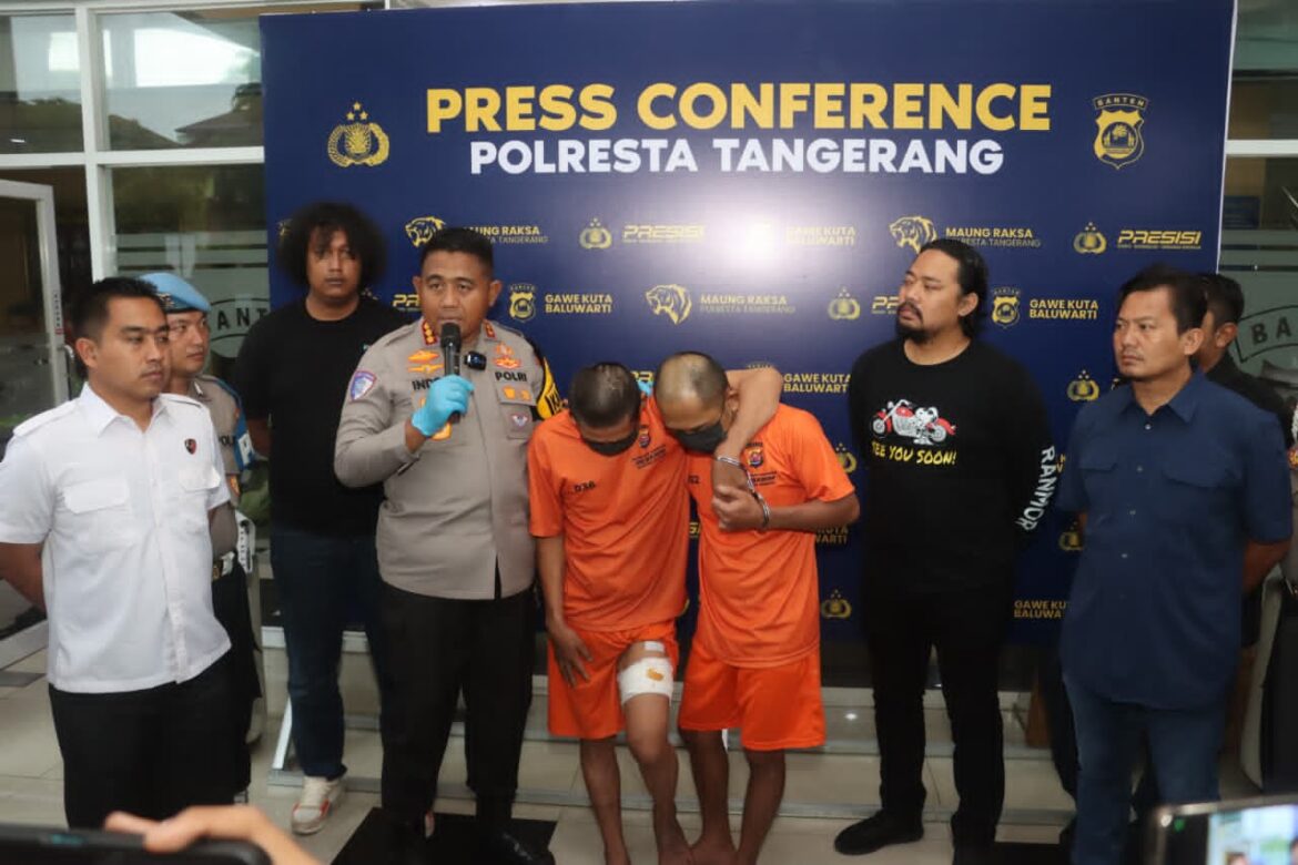 Sempat Melawan, Polresta Tangerang Ringkus Dua Pelaku Curanmor Bersenpi