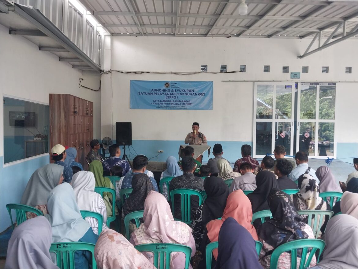 Polsek Cimaragas Polres Ciamis Turun Langsung Pantau Laucnhing Dapur SPPG Asta Manggala