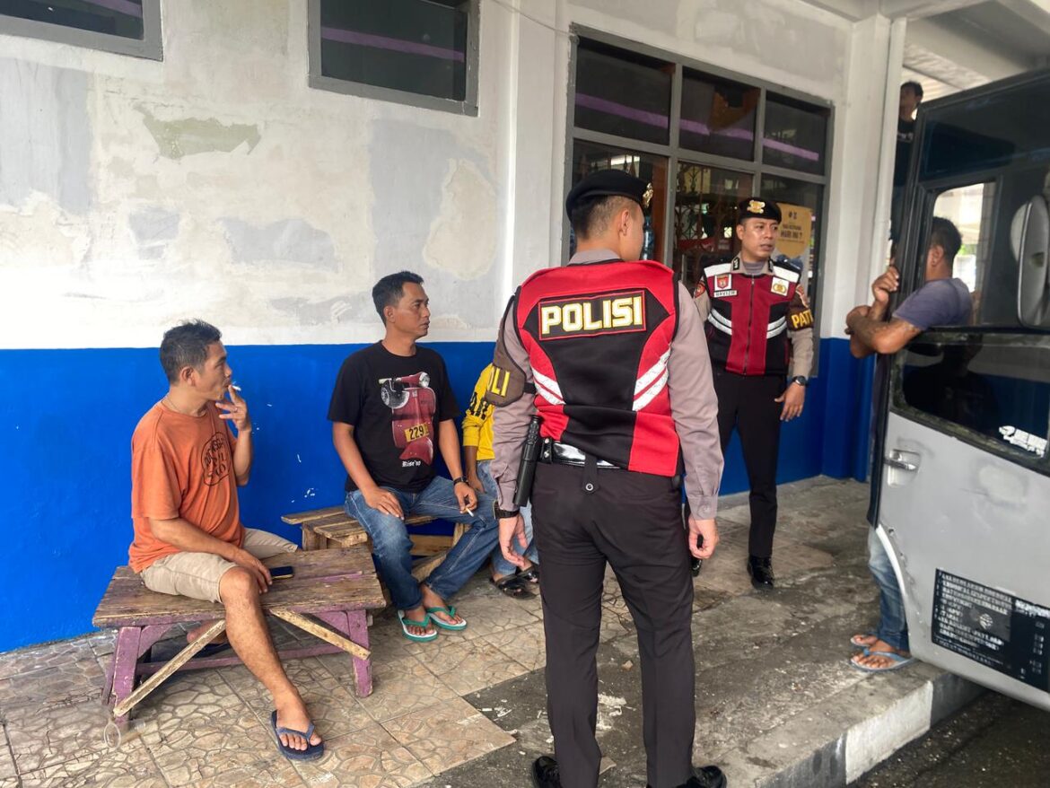 Cipkon Aksi Premanisme di Ruang Publik, Polres Ciamis Patroli ke Kawasan Terminal Ciamis