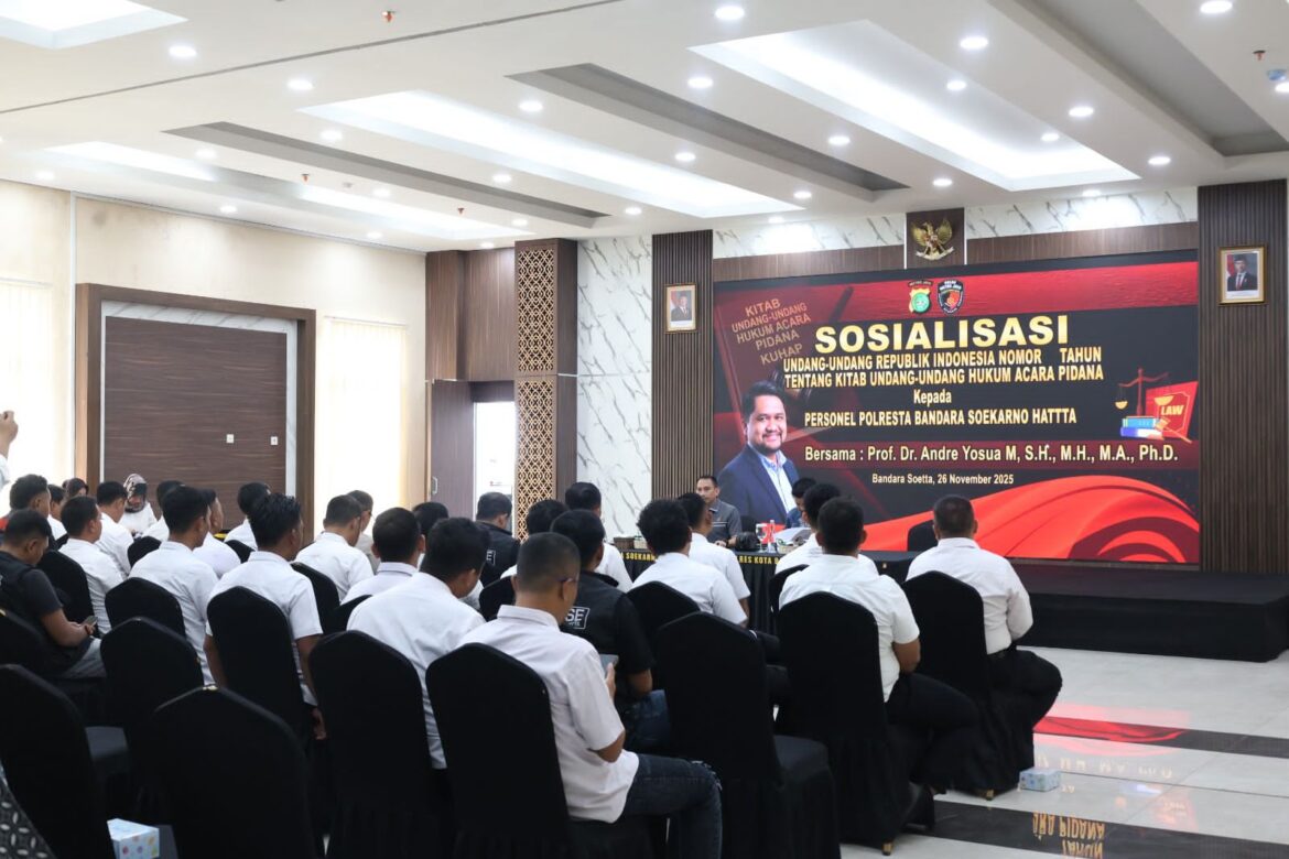 Wujudkan Penegakan Hukum Profesional, Polresta Soetta Menggelar Kegiatan Sosialisasi KUHAP dalam Operasi Sikat Jaya 2025