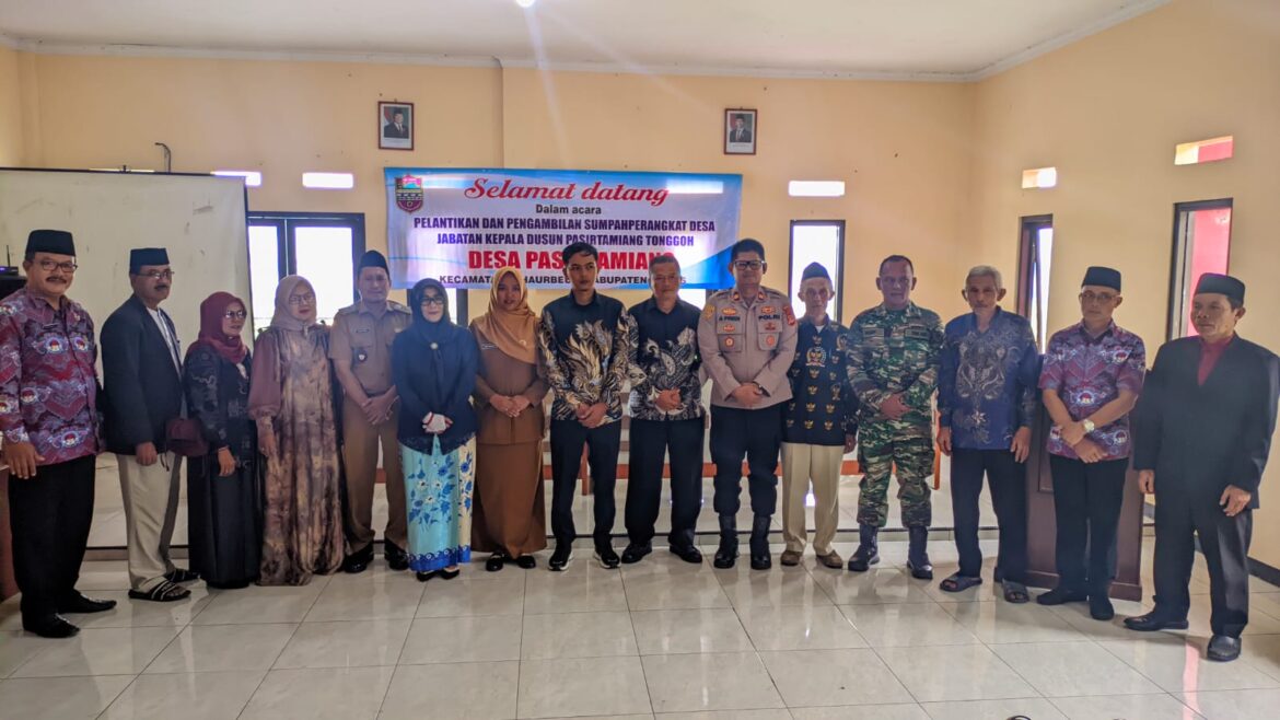 Sinergitas Polri dan Pemerintah, Polsek Cihaurbeuti Hadiri Pelantikan Perangkat Desa Pasirtamiang