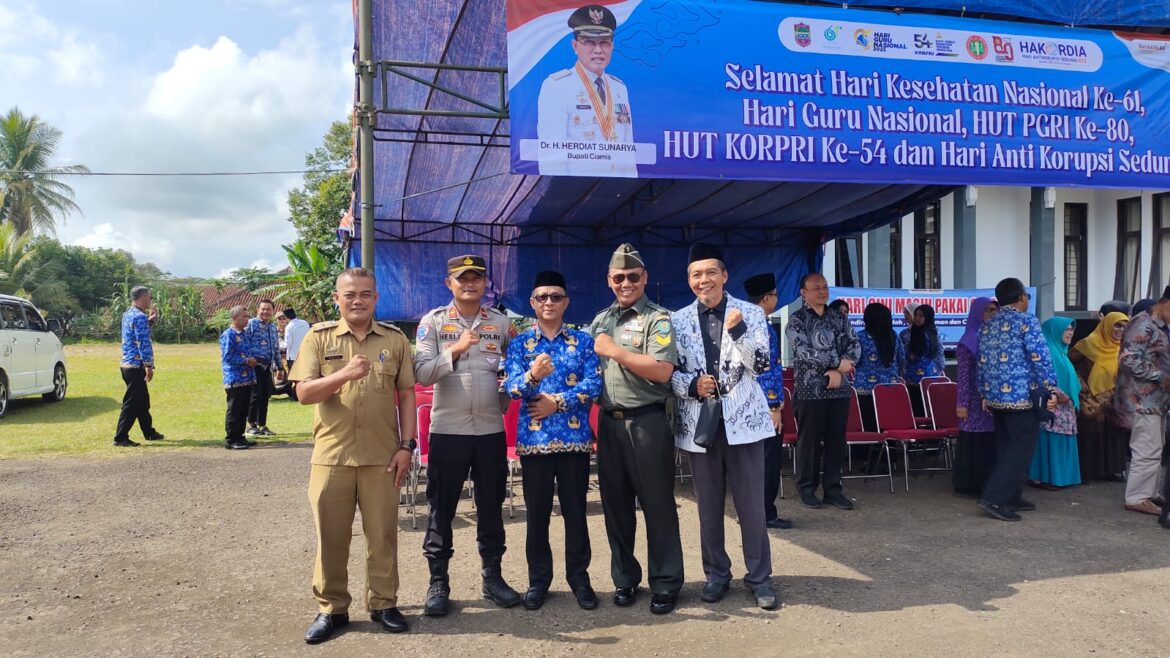 Polsek Kawali Polres Ciamis Ikuti Upacara 6 Peringatan HBN di Tingkat Kecamatan