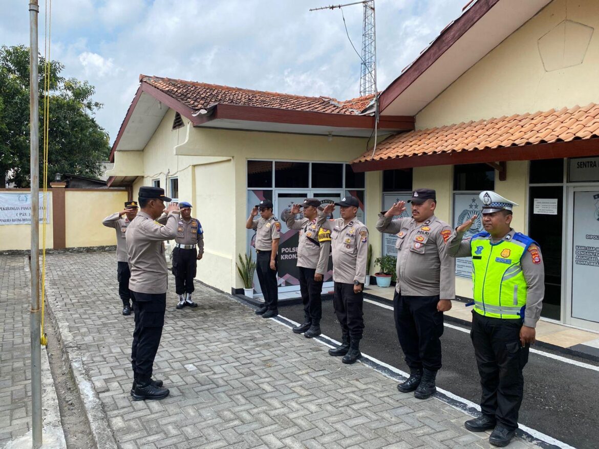 Polsek Kronjo Gelar Apel Pagi dan Cek Tahanan