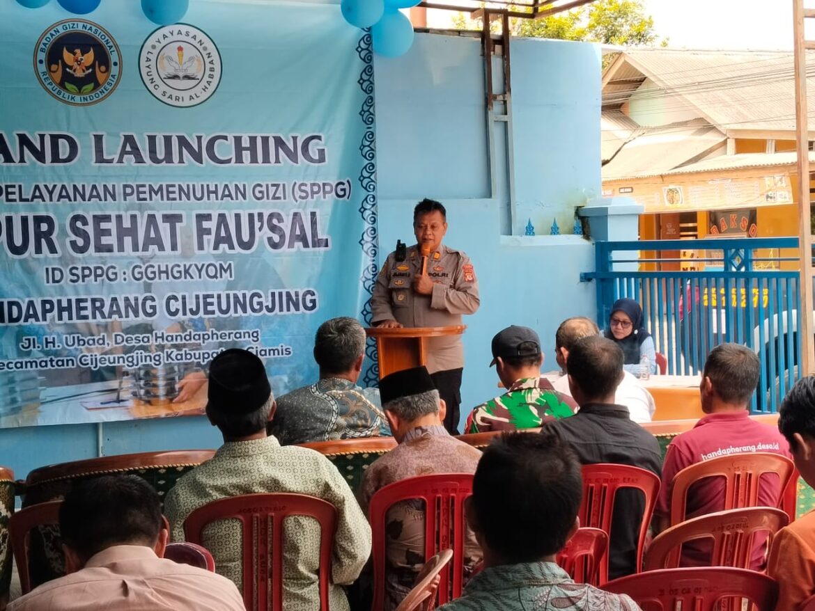 Polsek Cijeungjing Polres Ciamis Turun Langsung Pantau Opening Seremony Dapur Sehat Fa’usal
