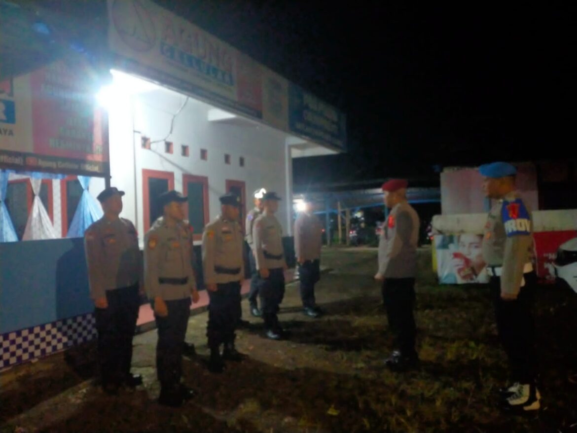 Ops Lilin Lodaya 2025, Kapos Awasi Apel Malam di Pos Pelayanan Cihaurbeuti