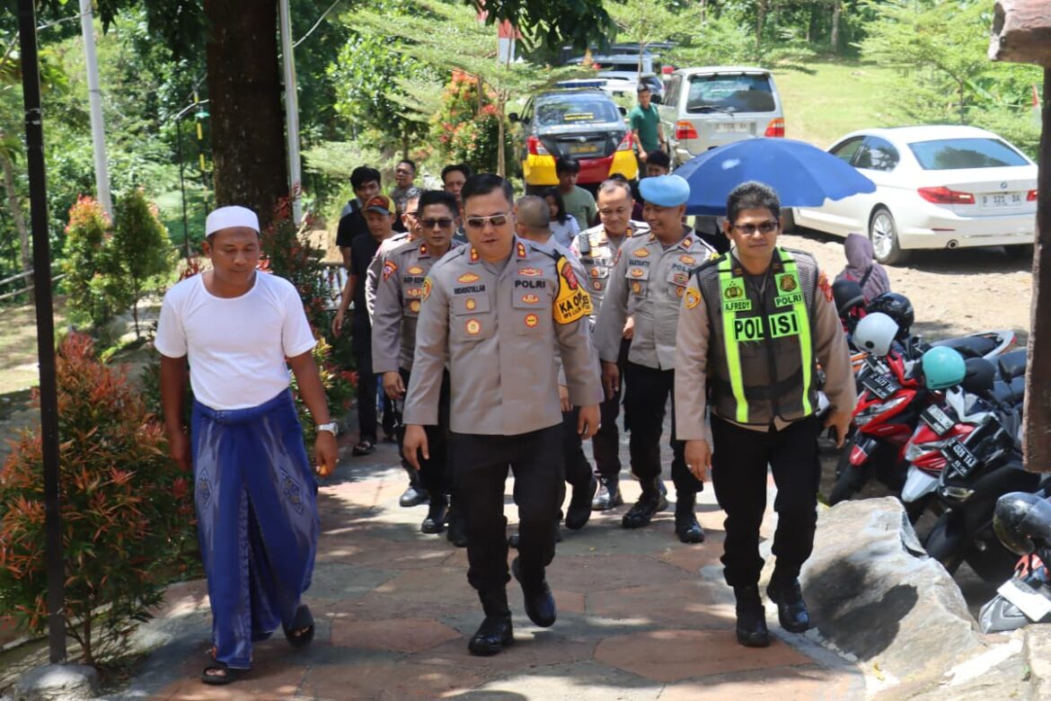 Pastikan Keamanan Berwisata, Kapolres Ciamis Turun Pantau Area Wisata Bukit Sampalan Asri
