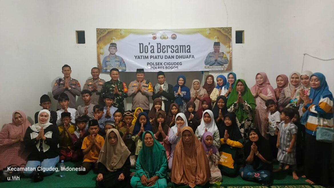 Kapolsek Cigudeg Gelar Doa Bersama dan Santunan anak Yatim dan Kaum Duafa Menjelang Pergantian Tahun