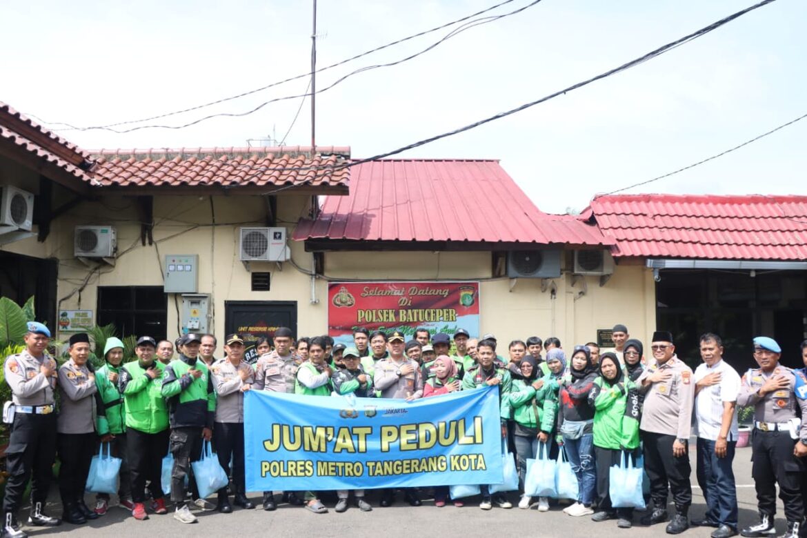 Kapolres Metro Tangerang Kota Gelar Jumat Peduli, Perkuat Sinergi dengan Ojol Kamtibmas di Batuceper