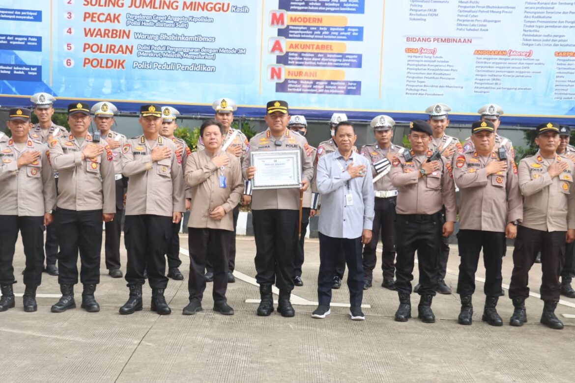 Terima Penghargaan Lemkapi, Kapolresta Tangerang Tegaskan Pelayanan Publik Harus Terus Ditingkatkan