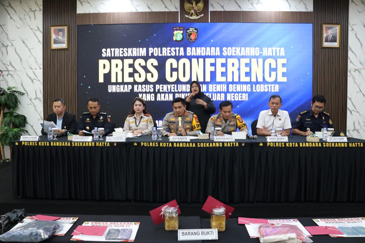 Polresta Bandara Soetta Gagalkan Penyeludupan Benih Bening Lobster Senilai Rp4,28 Miliar