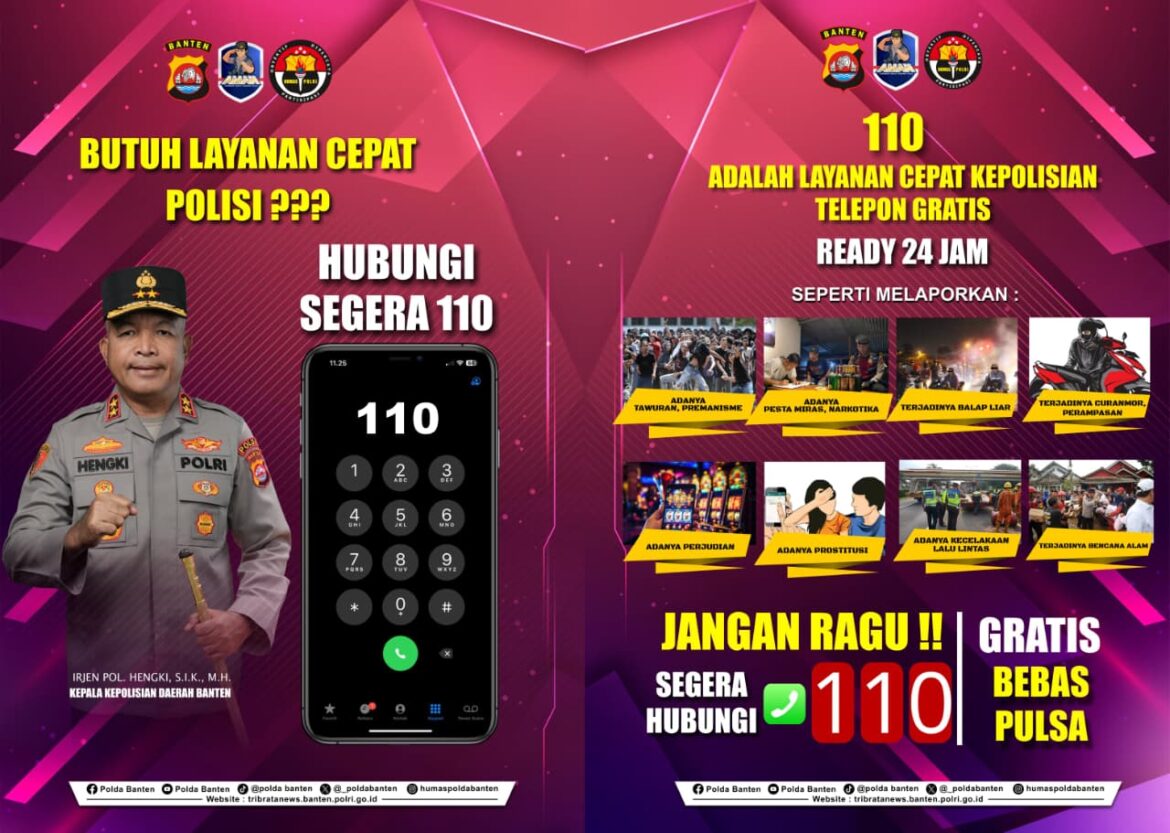 Polda Banten Sosialisasi Layanan Call Center 110 kepada Masyarakat