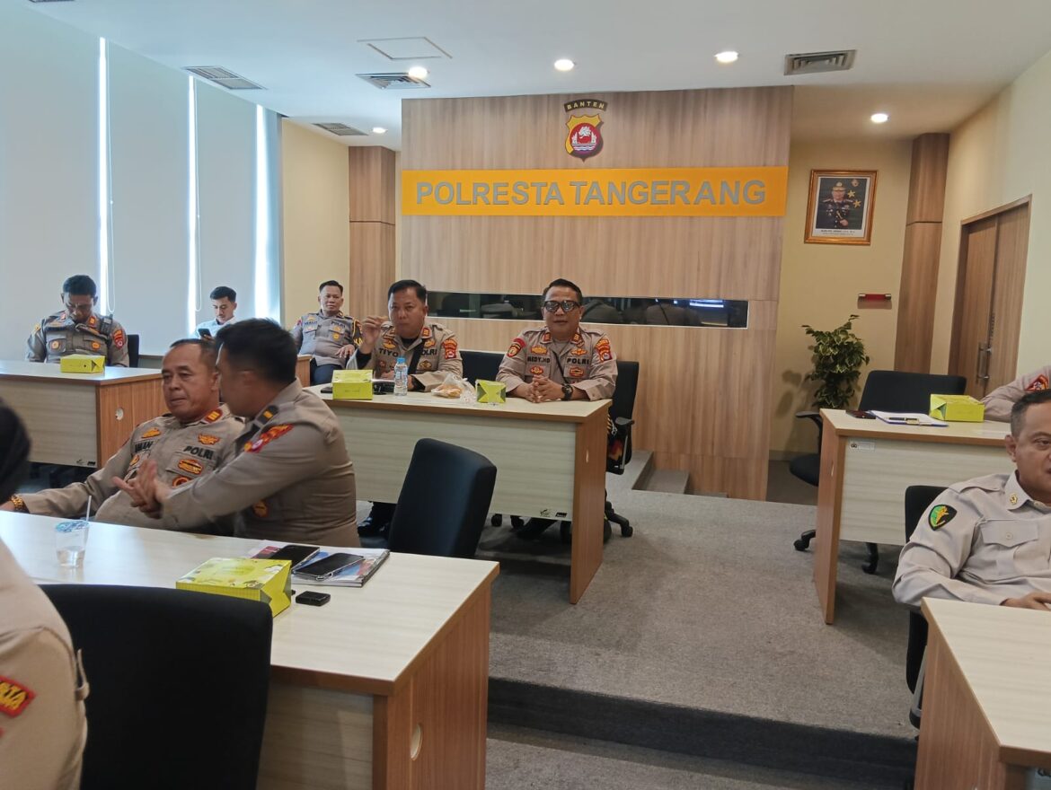 Kapolsek Pasar Kemis Ikuti Anev Mingguan Bersama Maung 1, Situasi Kamtibmas Tetap Kondusif