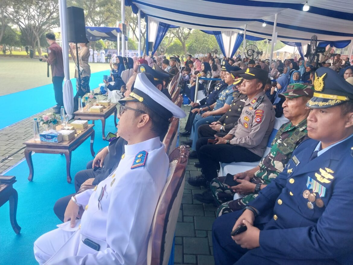 Polsek Mauk Amankan Upacara Pelantikan 336 Perwira Transportasi Laut di Politeknik Pelayaran Banten