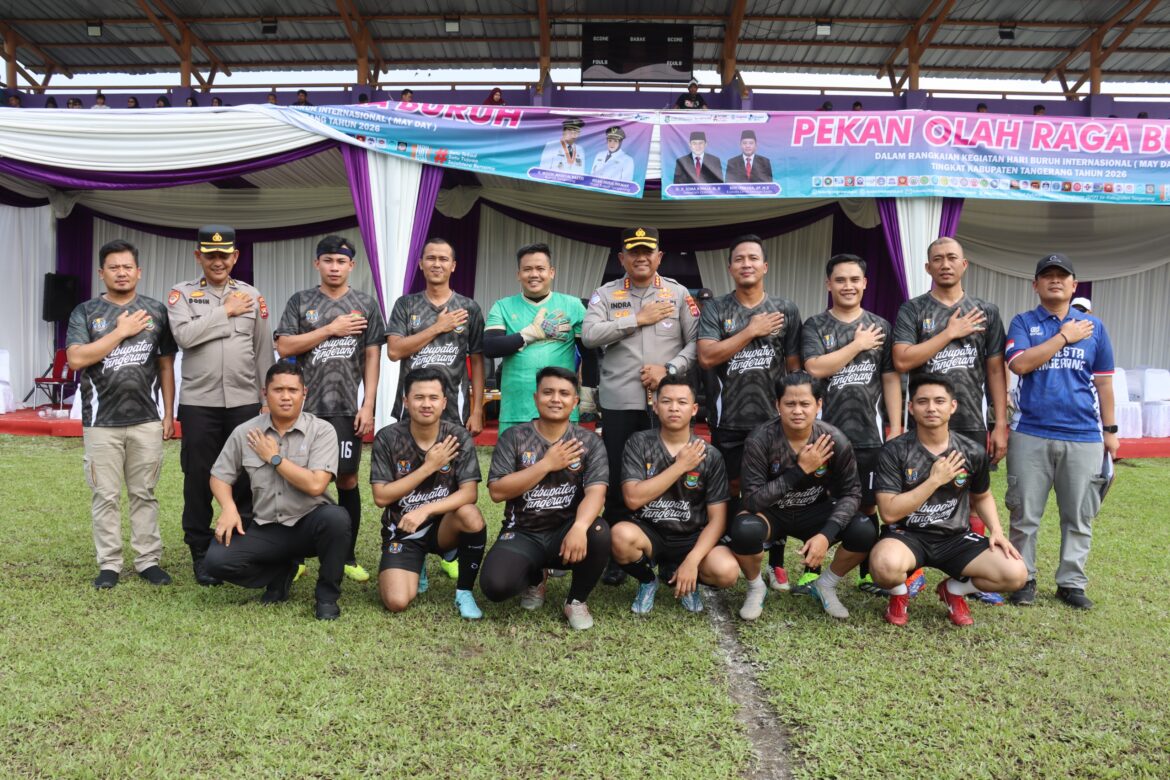 Kapolresta Tangerang Pimpin Pengamanan Pekan Olahraga Buruh, Polresta FC Runner Up Cabor Sepakbola
