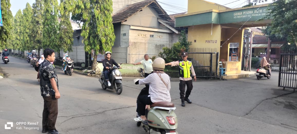 Strong Point Pagi, Polsek Panongan Antisipasi Kepadatan Lalu Lintas di Citra Raya