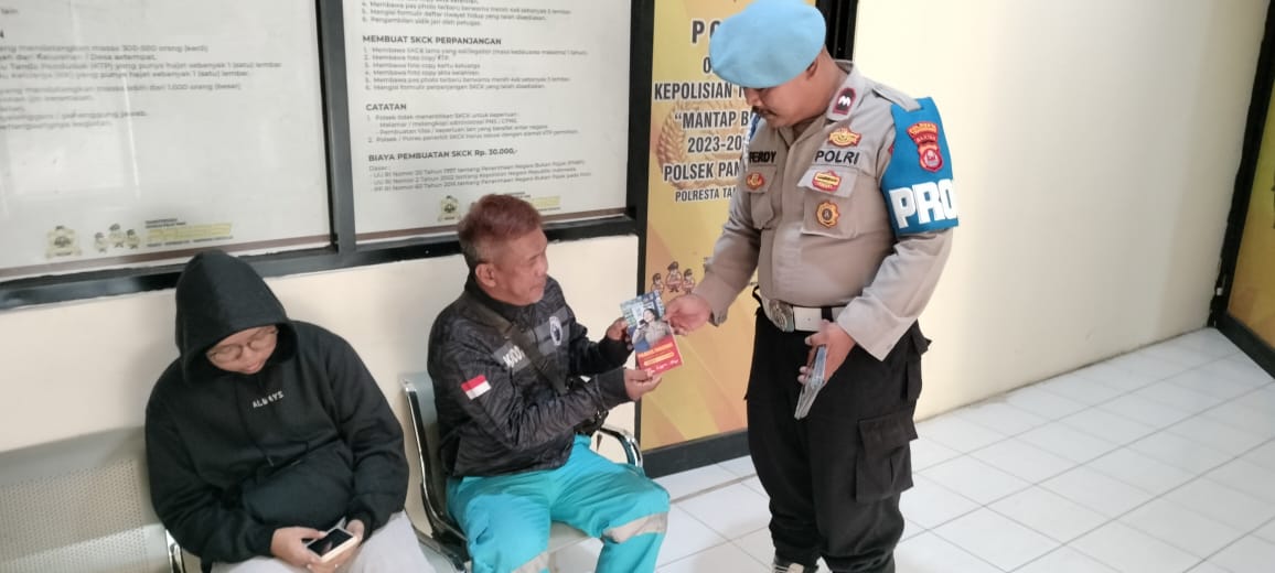 Polsek Panongan Sosialisasikan Layanan Pengaduan 110 kepada Masyarakat