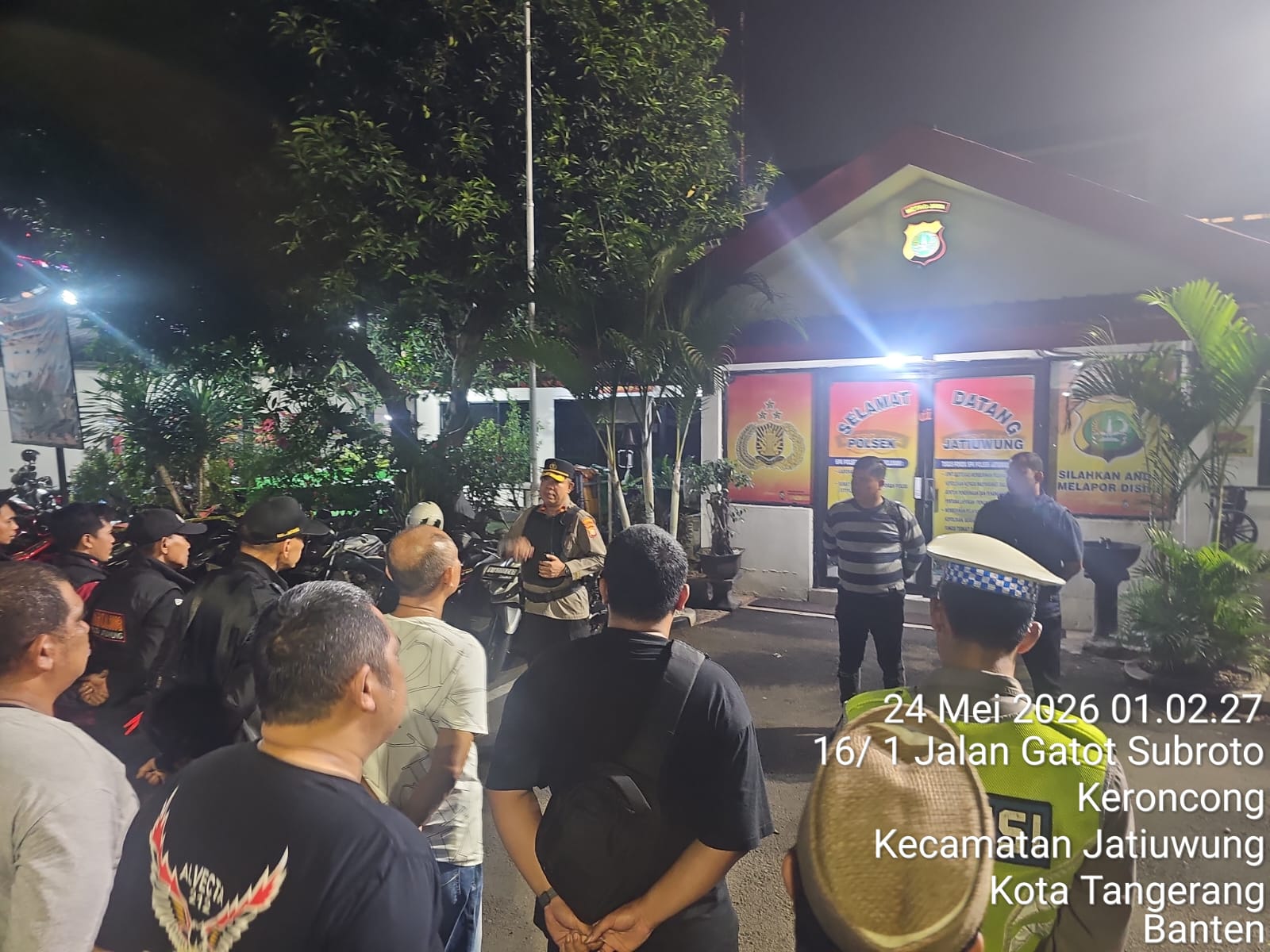 Polsek Jatiuwung Gelar Razia Kendaraan Bermotor di Jalan Raya Villa Tangerang