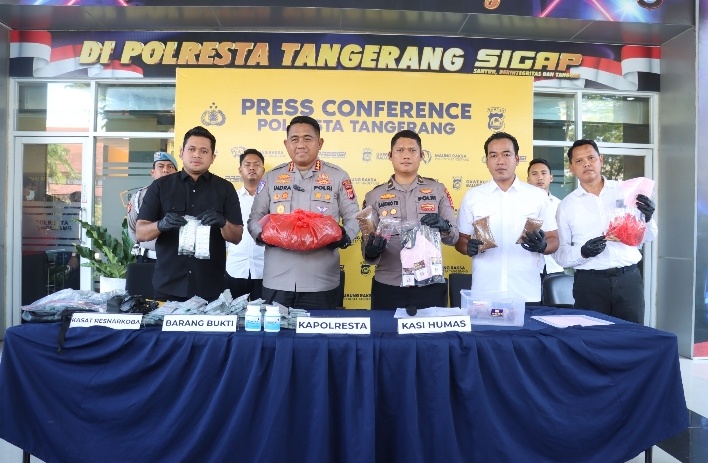 Polresta Tangerang Bongkar Jaringan Narkotika Sintetis Lintas Wilayah, 4 Orang Diamankan