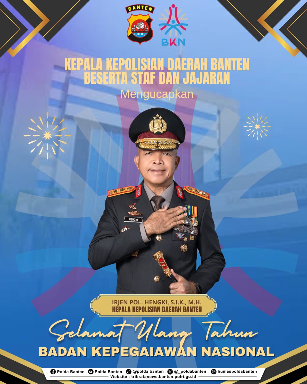 Polda Banten Ucapkan Selamat HUT ke-78 BKN, Perkuat Pelayanan untuk Negeri