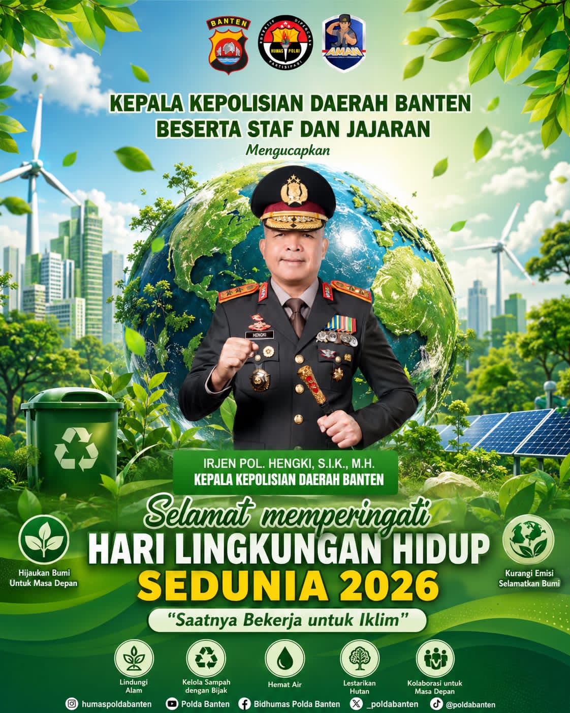 Peringati Hari Lingkungan Hidup Sedunia, Kapolda Banten Ajak Masyarakat Peduli Lingkungan