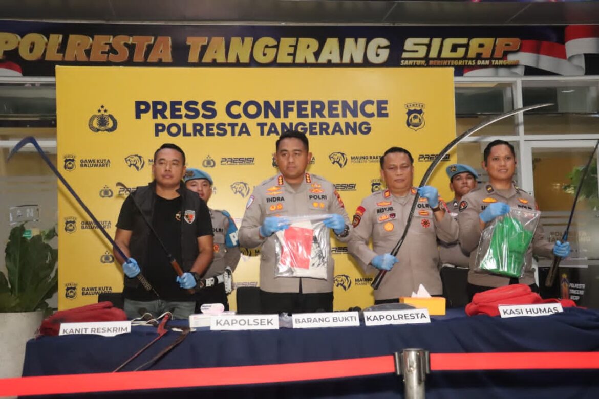 Kurang dari 24 Jam, Polresta Tangerang Ungkap Tawuran yang Tewaskan Satu Pelajar di Sindang Jaya
