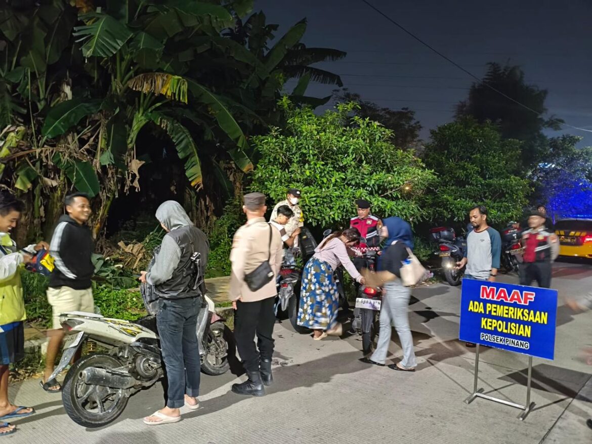 Polsek Pinang Gelar Patroli Cipta Kondisi & Razia Stasioner, Situasi Aman Kondusif