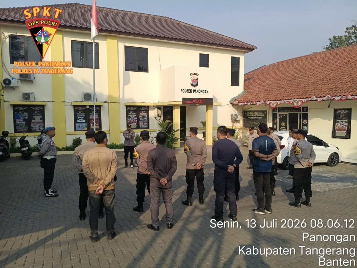 Pimpin Apel Pagi, Kapolsek Panongan Tekankan Larangan Siswa Bawa Motor hingga Pengamanan Hari Pertama Sekolah