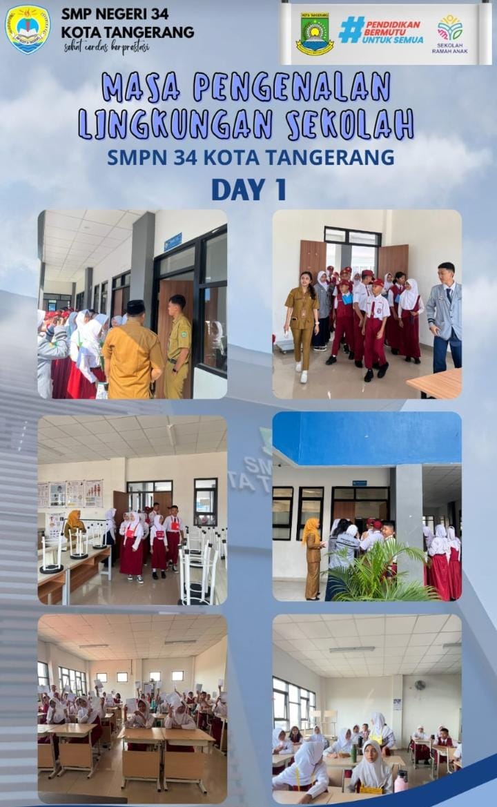 Semangat Baru Dimulai! Siswa Baru SMPN 34 Kota Tangerang Antusias Ikuti MPLS Day 1