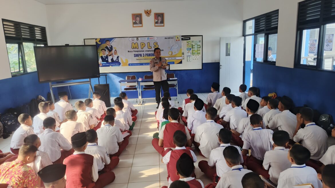 Polisi Berikan Edukasi Anti-Perundungan, Kenakalan Remaja, dan Bahaya Narkoba Saat MPLS di SMPN 3 Panongan