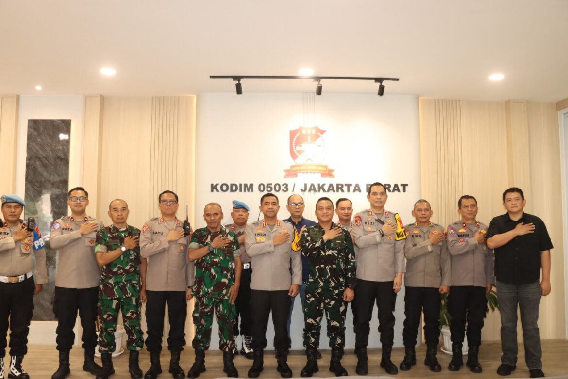 Perkuat Sinergitas TNI–Polri, Kapolres Metro Jakarta Barat Silaturahmi dengan Dandim 0503/Jakarta Barat