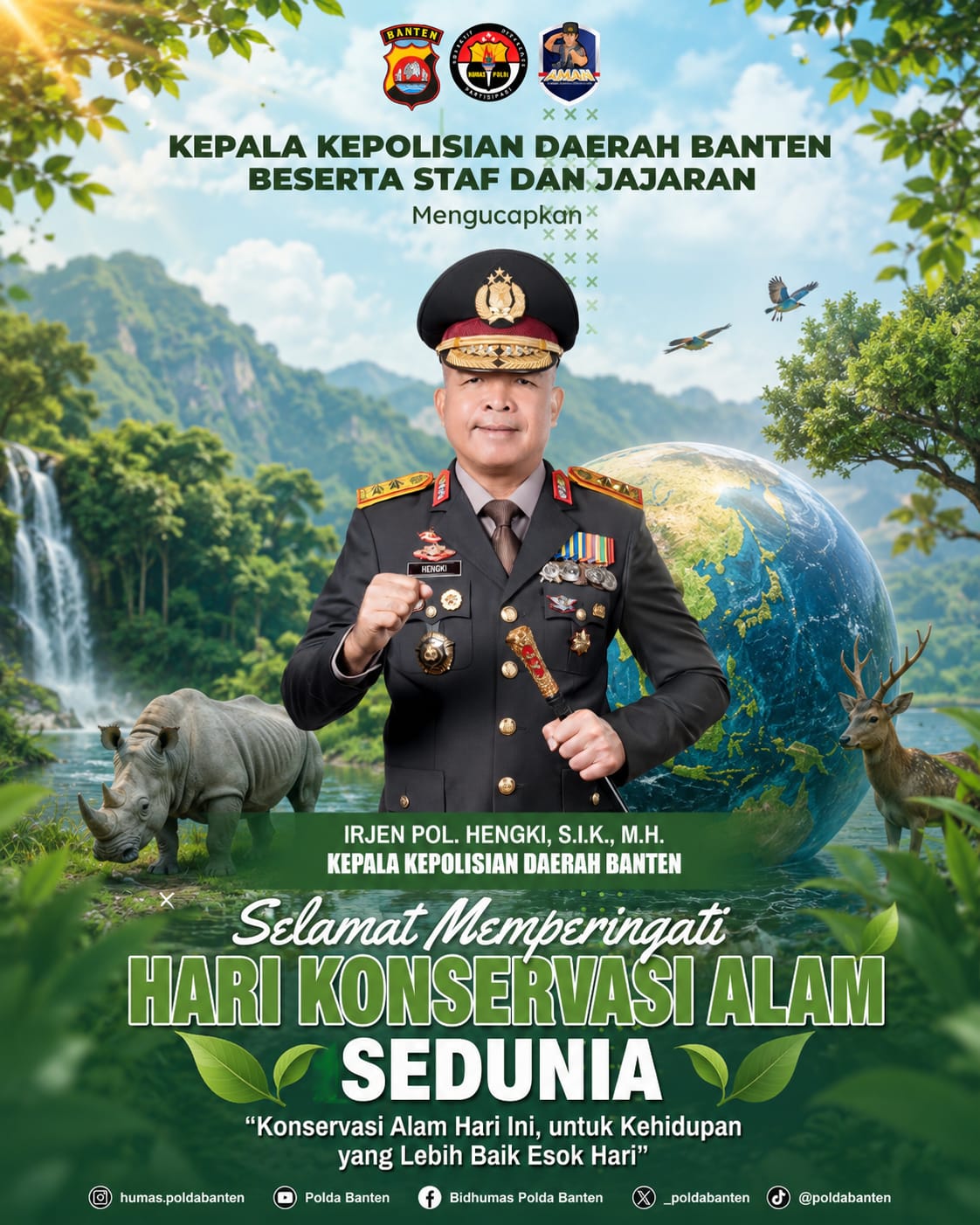 Peringati Hari Konservasi Alam Sedunia, Polda Banten Ajak Masyarakat Jaga Kelestarian Lingkungan